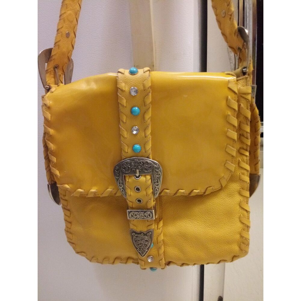 Charm and  Luck Leather Messenger Bag Crossbody Purse